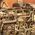 RoboTime 3D dřevěná mechanická skládačka Parní lokomotiva